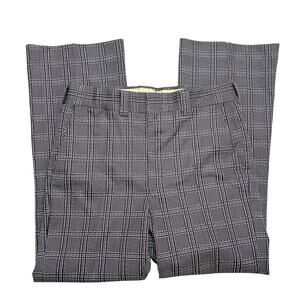 Vintage 70s Plaid Pants Relaxed Fit Slacks Multicolor Custom Made Retro Disco